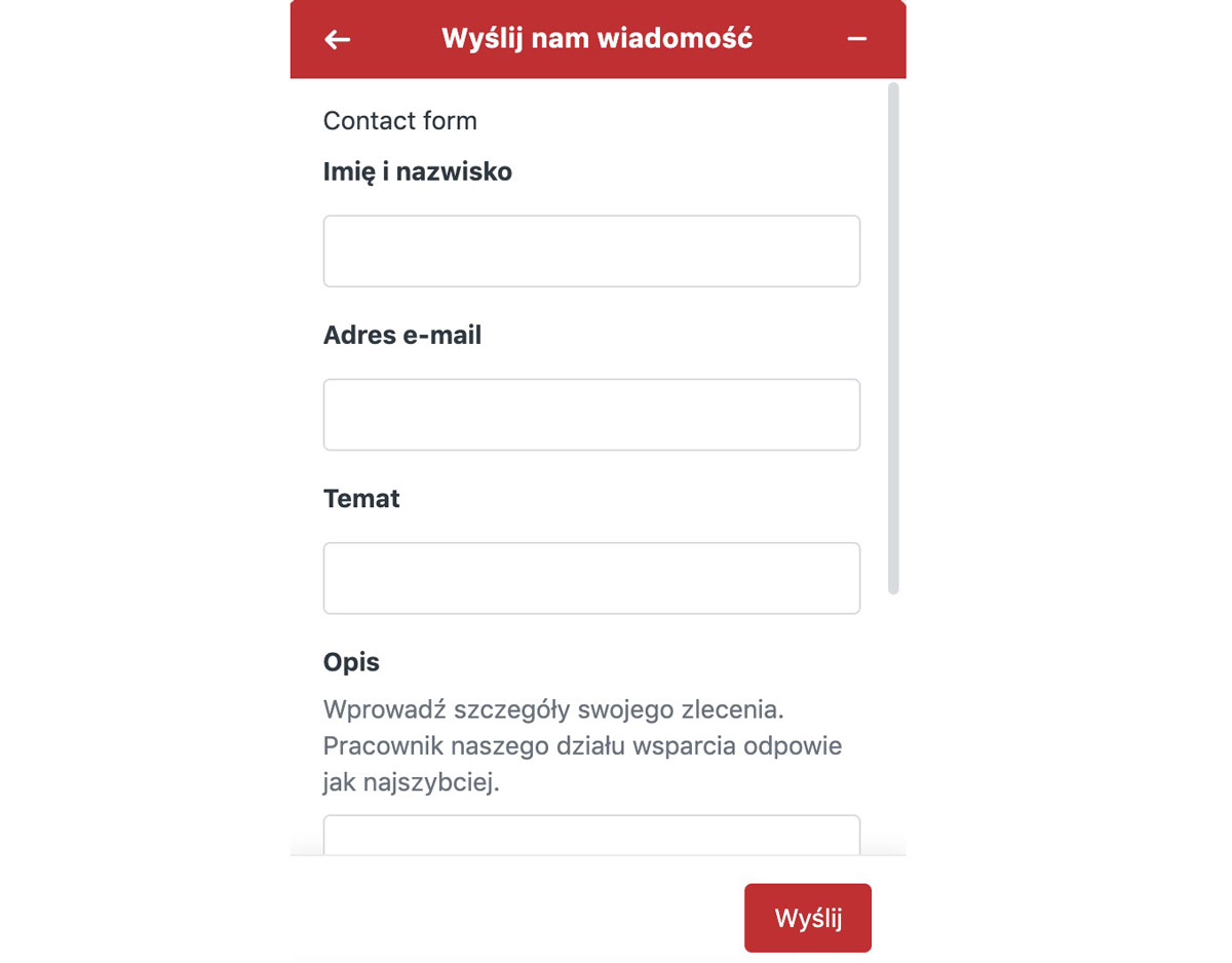 PZBuk Obsługa klienta